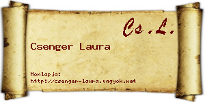 Csenger Laura névjegykártya